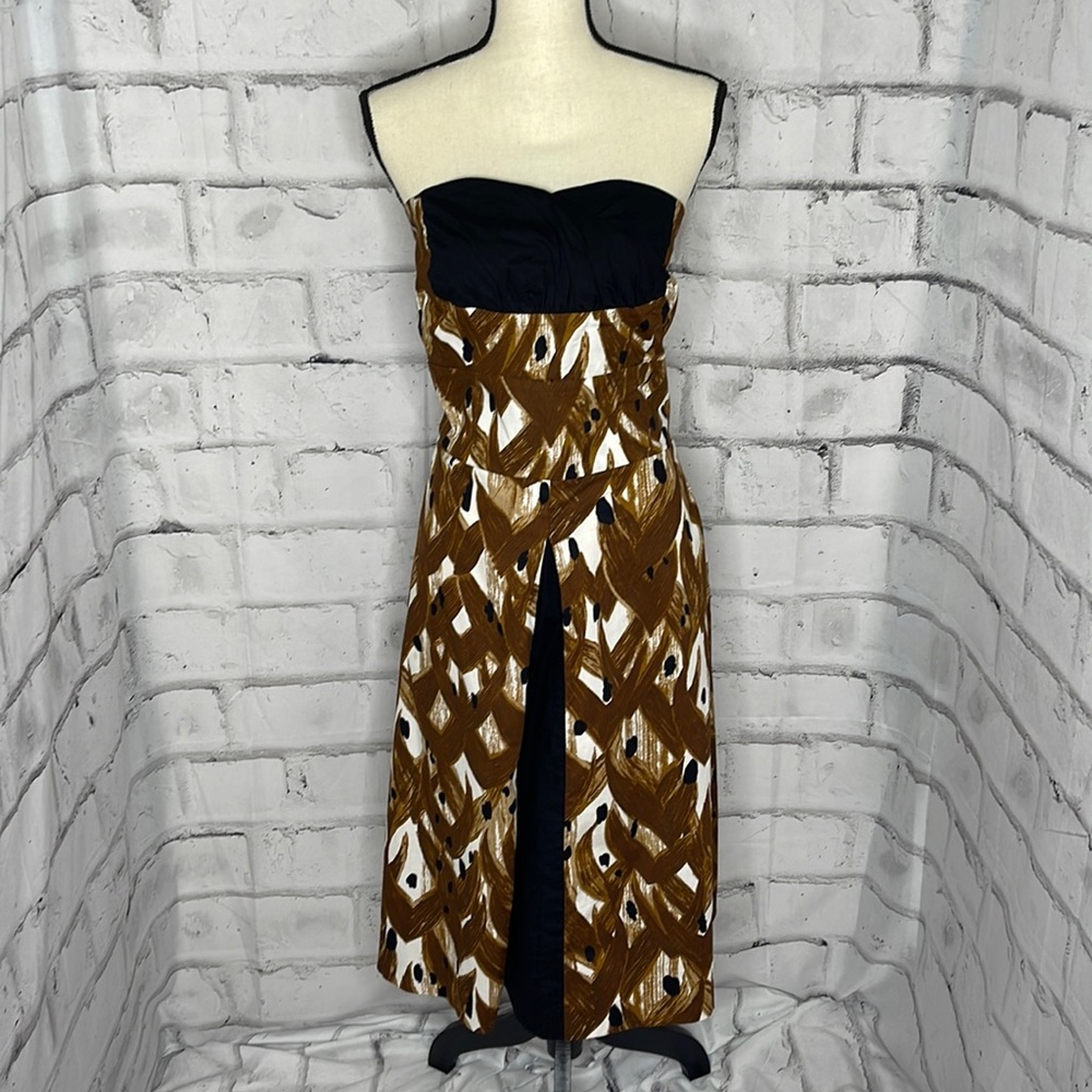 Ashley Stewart Strapless Sexy Brown White Black Dress Size…